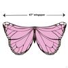 Butterfly Fairy Wing Cape Costume Photo Prop Cherub Elf Accessory Dress up Shawl for Festival
