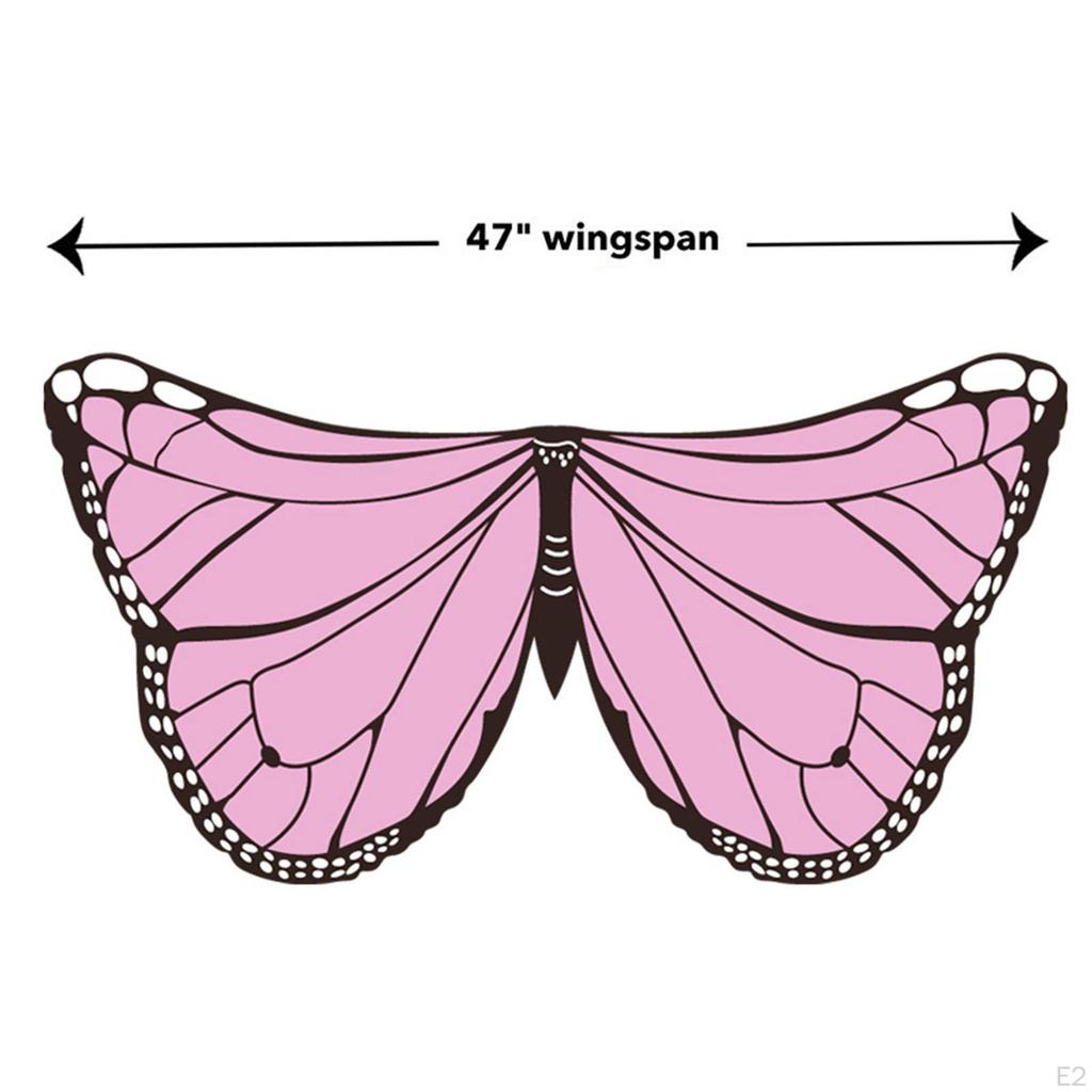 Butterfly Fairy Wing Cape Costume Photo Prop Cherub Elf Accessory Dress up Shawl for Festival
