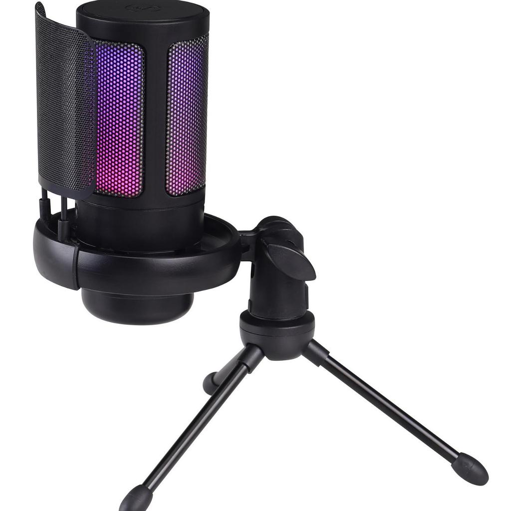 RGB USB Condenser Microphone Set for Gaming, Streaming, Singing & Recording with Noise Reduction.