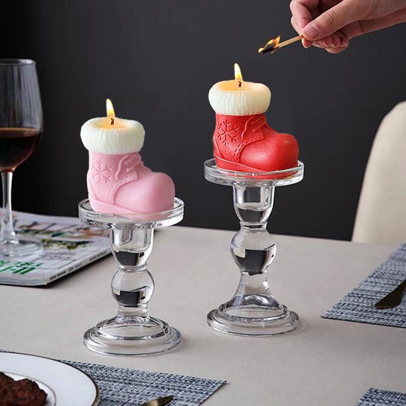 Christmas Handmade Candles Party Decoration Aromatherapy Christmas Gift Room Fragrance Festive Atmosphere 6x6.5x4.5cm