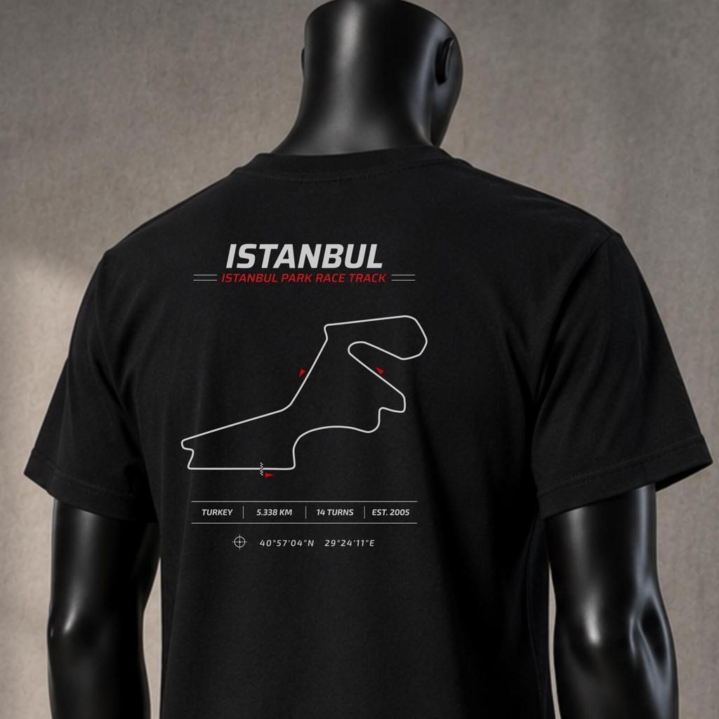 Istanbul Racing Circuit Track mechanic gift pit crew shirts Formula Racing Circuit Track Map T-Shirt Motorsport Fans Shirt oversized shirt