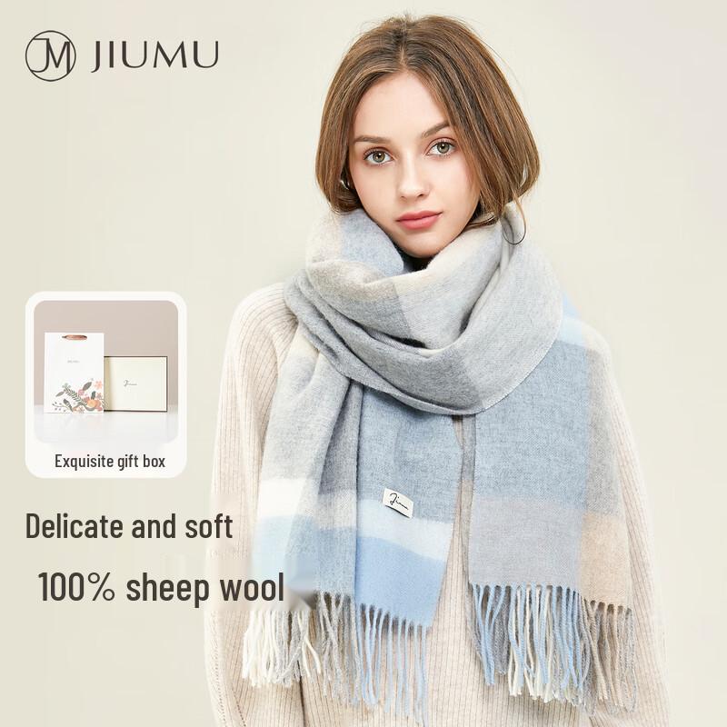 

JIUMU Women s Pure Wool Scarf & Shawl