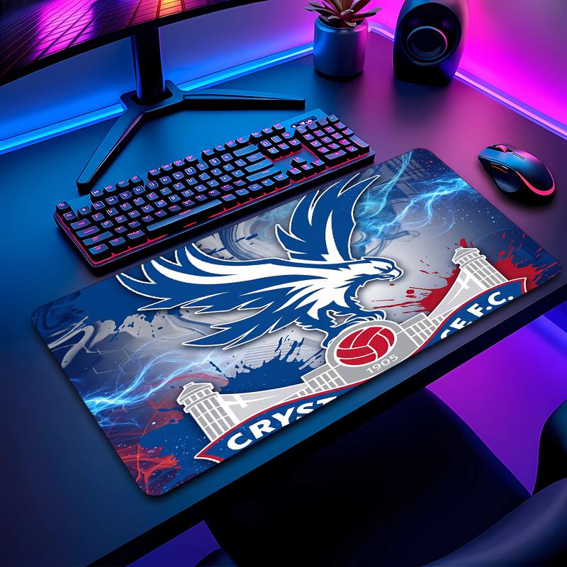 Crystal Palace Football Print Mouse Pad Non?Slip Rubber Desk Mat Waterproof Gaming Mousepad For Laptop Office Desktop