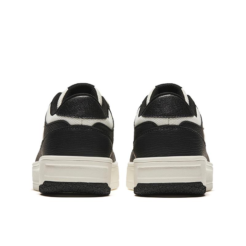 Anta Lightweight White Sneakers Height Increasing Lightweight Low-Top Skateboard Shoes Women's Black Sneakers 922438010-5