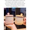 Cute Rabbit Pattern Cherry Blossom Mug Home Office Ceramic Coffee Cup Breakfast Milk Cup Mugs Coffee Cups