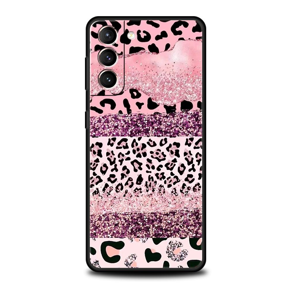 Leopard Print Phone Case For Samsung Galaxy S25 Edge S24 S23 S22 Ultra S20 S21 FE 5G S10 S9 Plus S10E Soft Cover