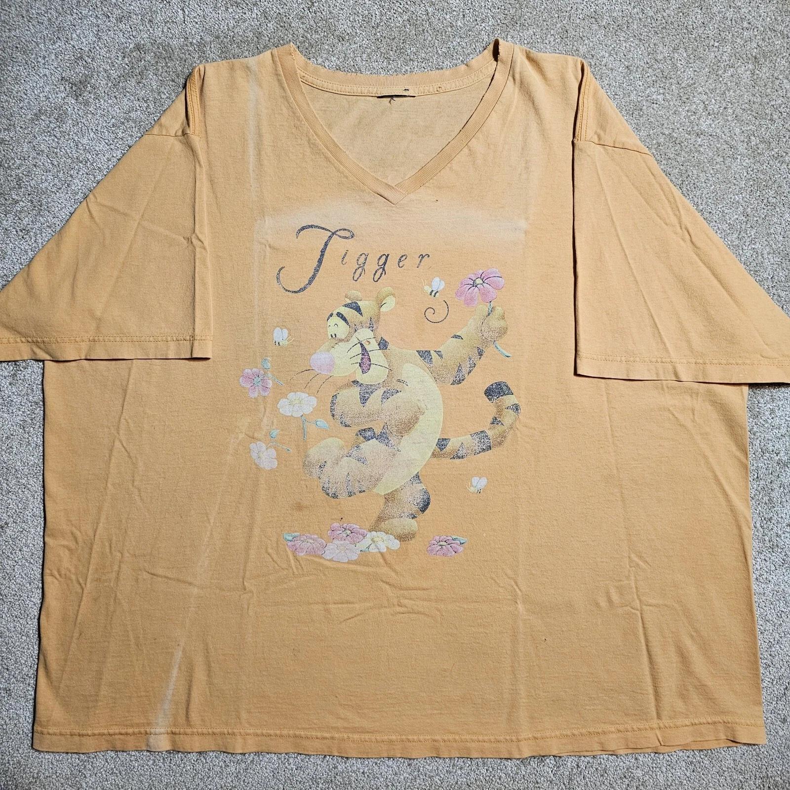 

Vintage 90s Winnie The Pooh Tigger T-shirt Mens 5XL 29x29 Ironic Grunge Thrashed L
