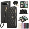 Crossbody Zipper Cards Solt Leather Flip Wallet Case For Google Pixel 9 Pro XL 8 8A 7 6 Lanyard Kickstand Bag Pocket Book Cover