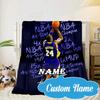 Custom Name Kobe Bryant's Legacy Numbers Blanket Bed Sofa Blanket Flannel Blanket for Camping, Hiking, Picnic Essentials,gift for Fan Family