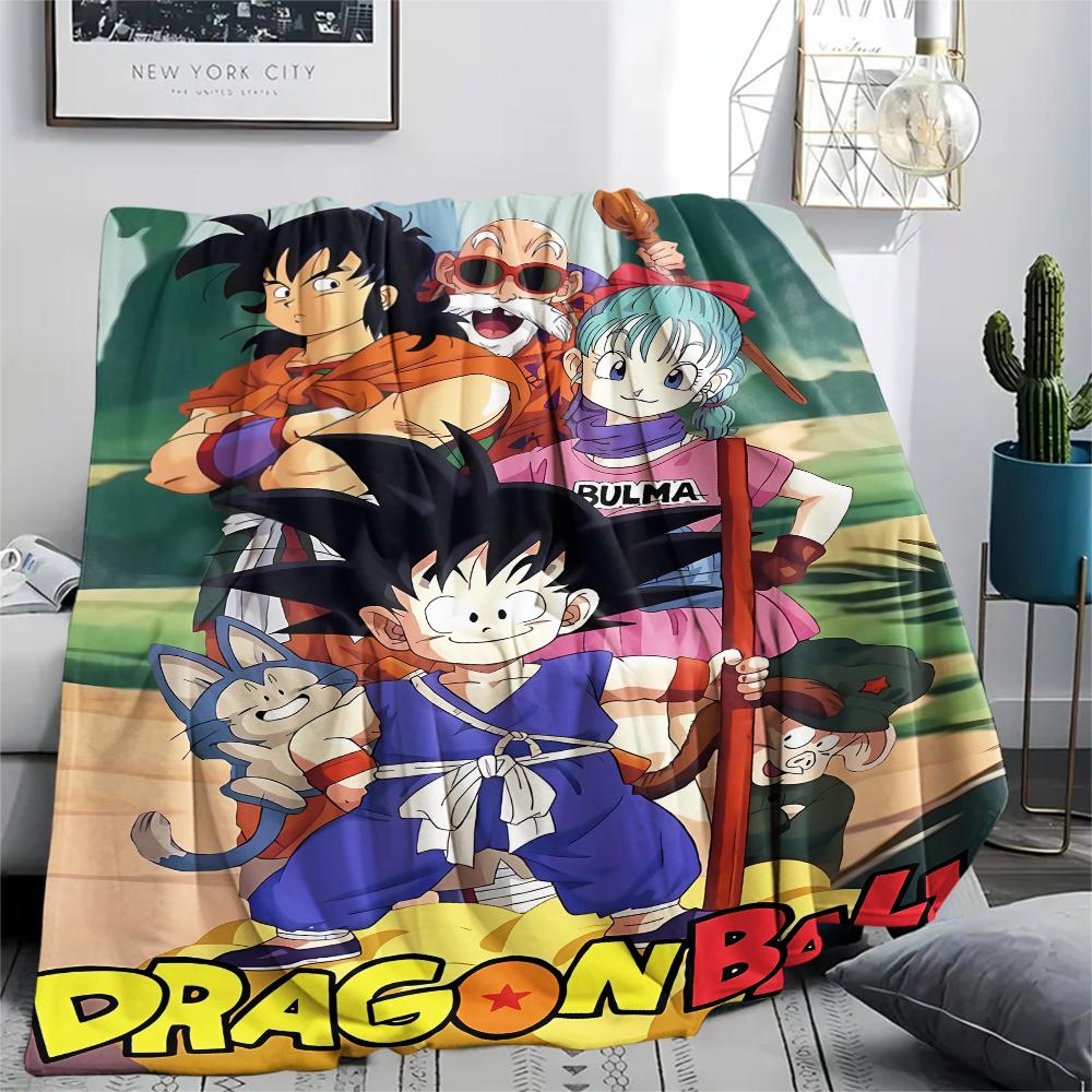 Dragon Ball character Print Flannel Blanket High quality Comfortable for All Seasons Home Decor Warmth and Comfort Perfect for Christmas Gifts