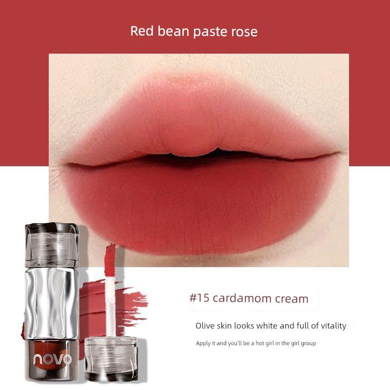 Novo Matte Lip Gloss Waterproof Lipstick Low Saturation Pure Natural Look Versatile Brightening Affordable Student-Friendly