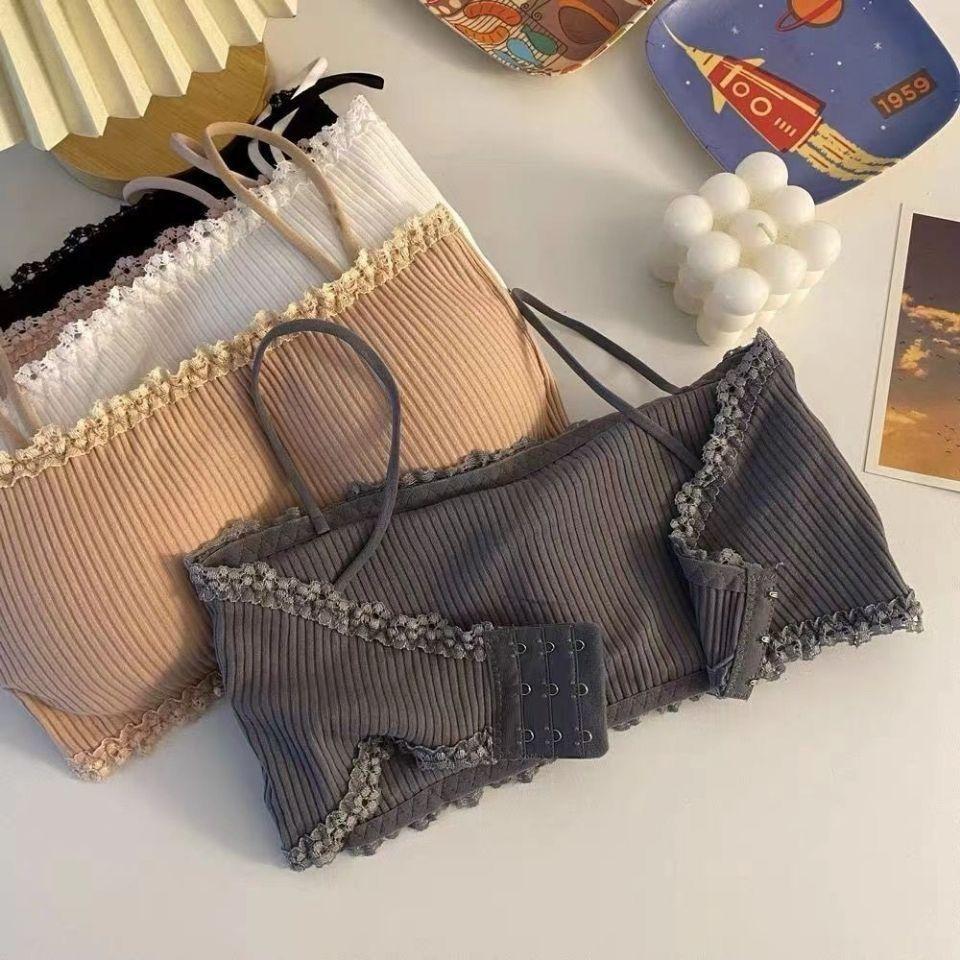 Girls Backless Bras Solid Bandeau Underwear For Women Lace Bras Backl Buckle Lingerie