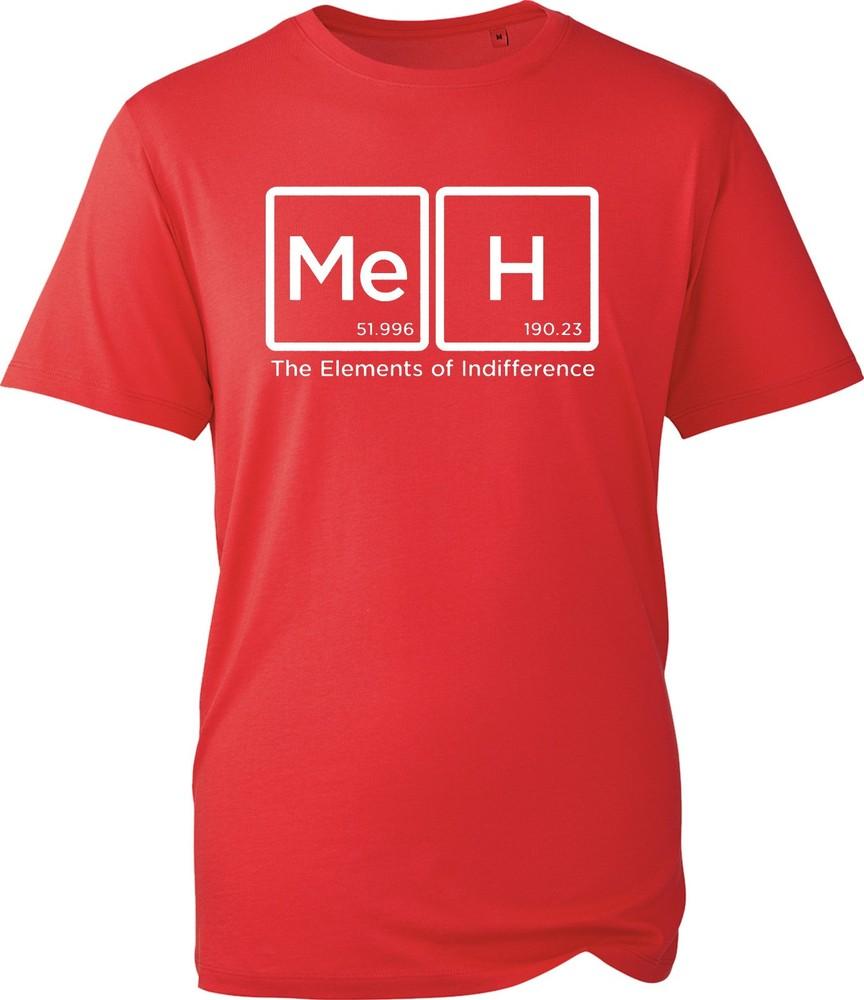 Meh The EleUnisexts Of Indifference T Shirt Funny Science Periodic Table Unisex Tee S