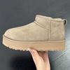 2027 New Design Winter Snow Boots Women Fur Warm Ultra Mini Platform Ankle Boots Genuine Leather High Heel Slippers Wool Shoes