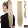 22 Inch Long Straight Ponytail Extensions Synthetic Fiber Hair Extensions Wrap Around Straight Ponytail Extensions For Women Hair Accessories
