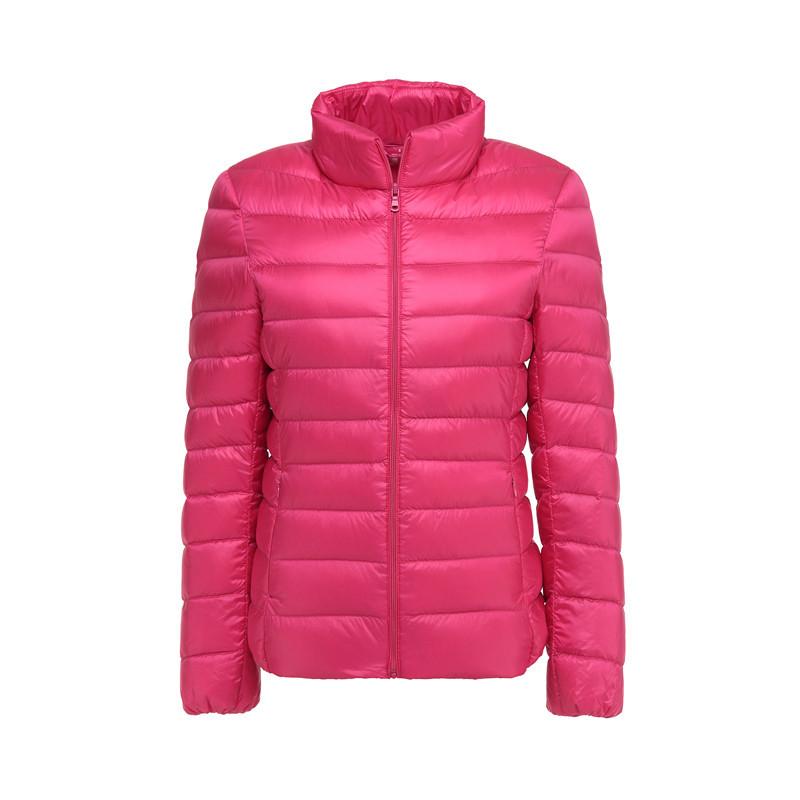 Autumn and Winter New Light and Thin Down Jacket Women's Stand-up Collar Slim-fitting Short Fattened and Enlarged Down Jacket