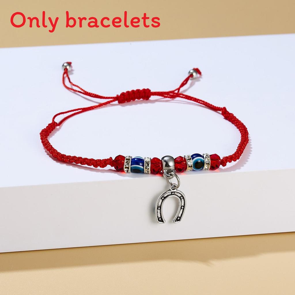 Owl Flower Turtle Elephant Pendant Weaving Bracelet With Alloy For Gift And Travel