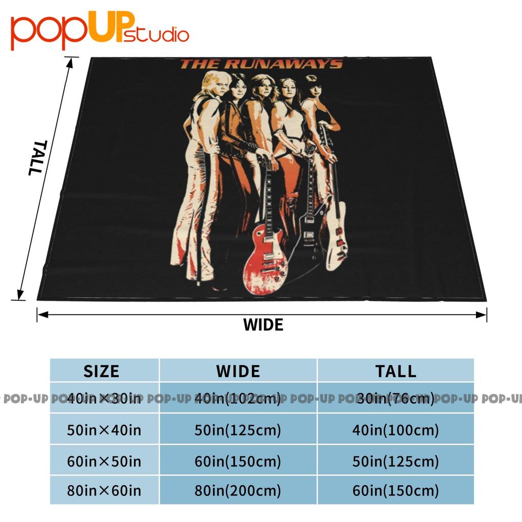 The Runaways All Female American Rock Band Queens Of Noise 1977 Ultra-Soft Blanket Quilt Winter Sofa Cover Bed Covers