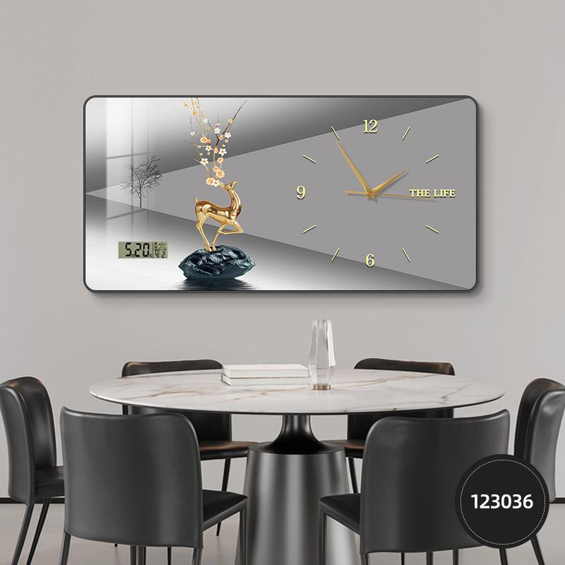 Clock Wall Clock Perpetual Calendar Electronic Watch Wall Hanging Modern Minimalist Restaurant Decorative Painting Hanging Watch