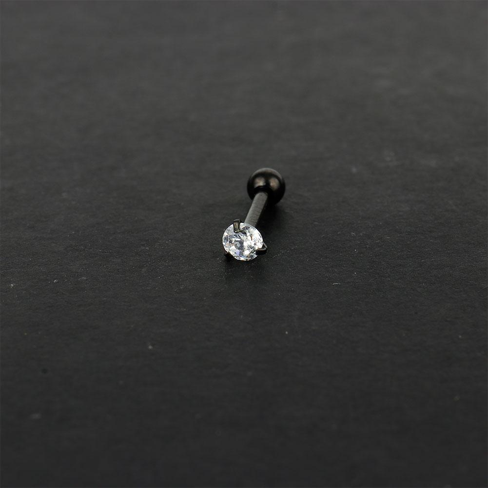 9 Farben Mode CZ 3 Prong Tragus Knorpel Edelstahl Ohrstecker Kristall Zirkon Ohrringe Piercing Schmuck