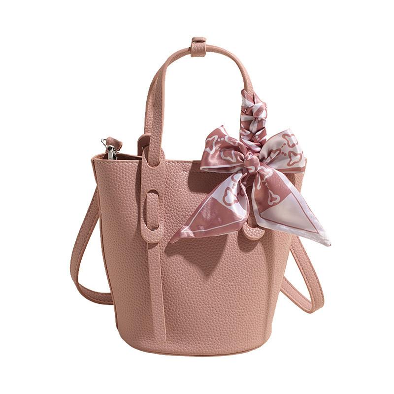 IELGY Ladies Portable Bucket Bag Simple Shoulder Messenger Bag