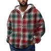 Men'S  Winter Zipper Hooded Fleece Sweatshirt With Patch Pocket Casual Jacket