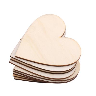 Decorazione in legno a forma di cuore per targhe nuziali(80mm 10 pezzi)