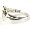 Used TIFFANY&Co. Ring Heart Ribbon EU#49.5 Silver925/K18 Yellow Gold 3.2g Silver Yellow Gold