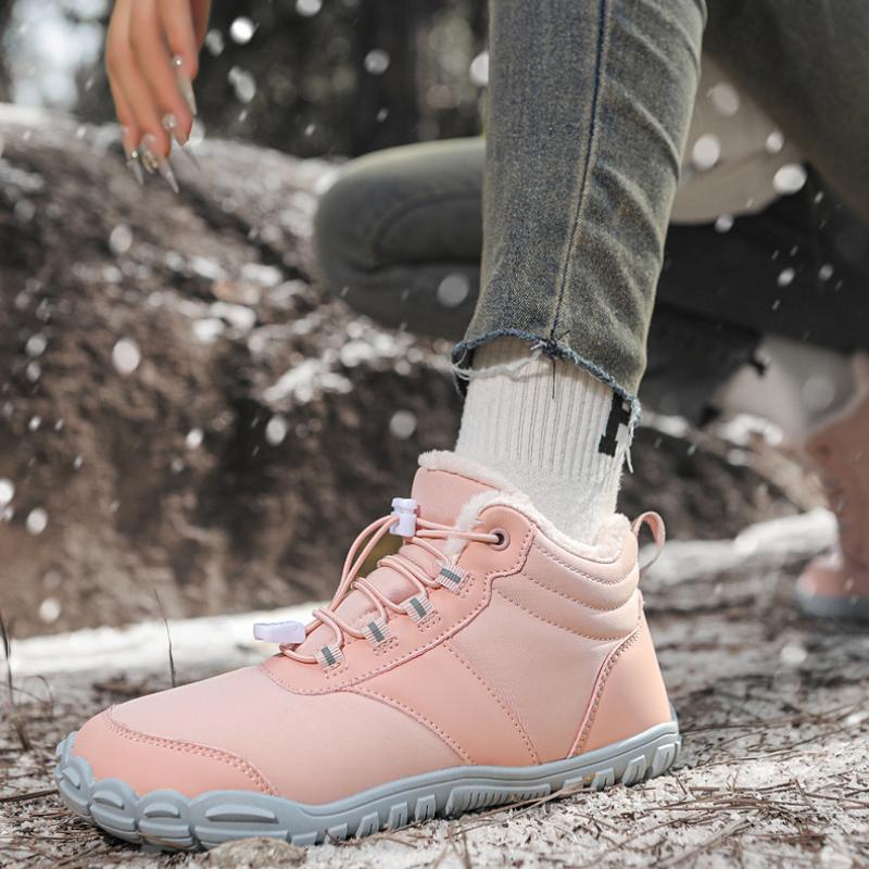 New Winter Warm Cotton Shoes Outdoor Leisure Five Finger Shoes Sports Shoes Plus Fleece Thickened Middle Help Male Couple Snow Boots