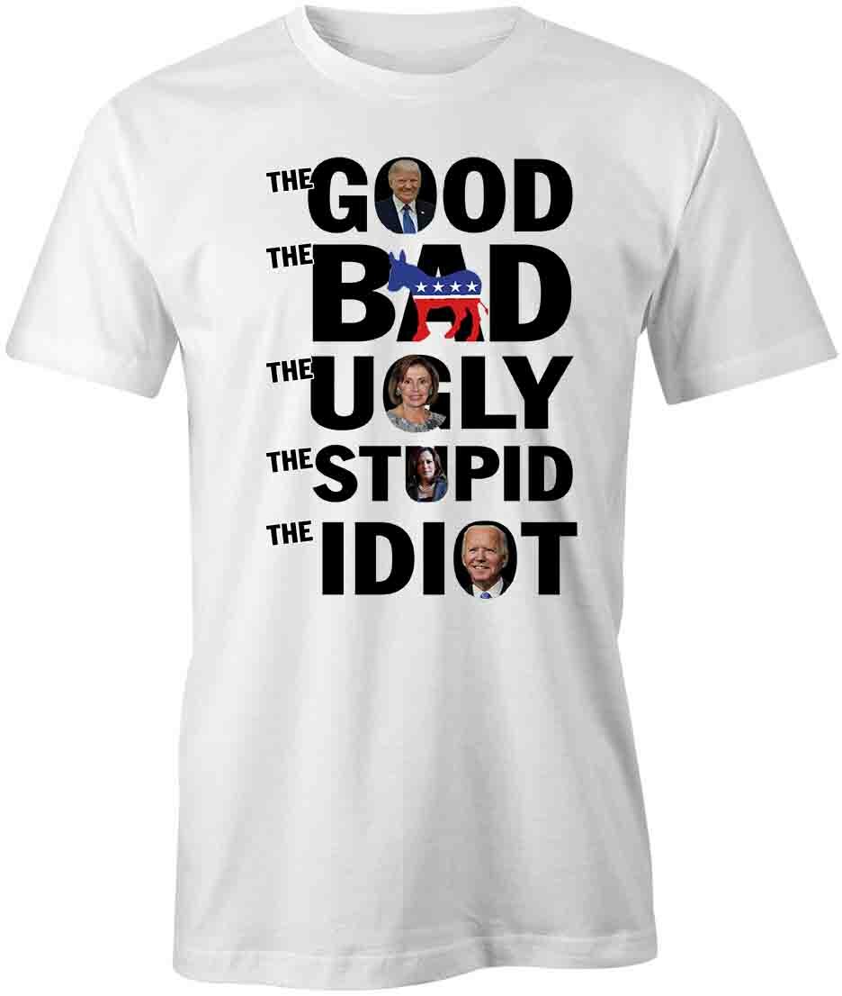 THE GOOD THE BAD THE UGLY TShirt Tee Short-Sleeved Cotton POLITICAL S1WCA976 M