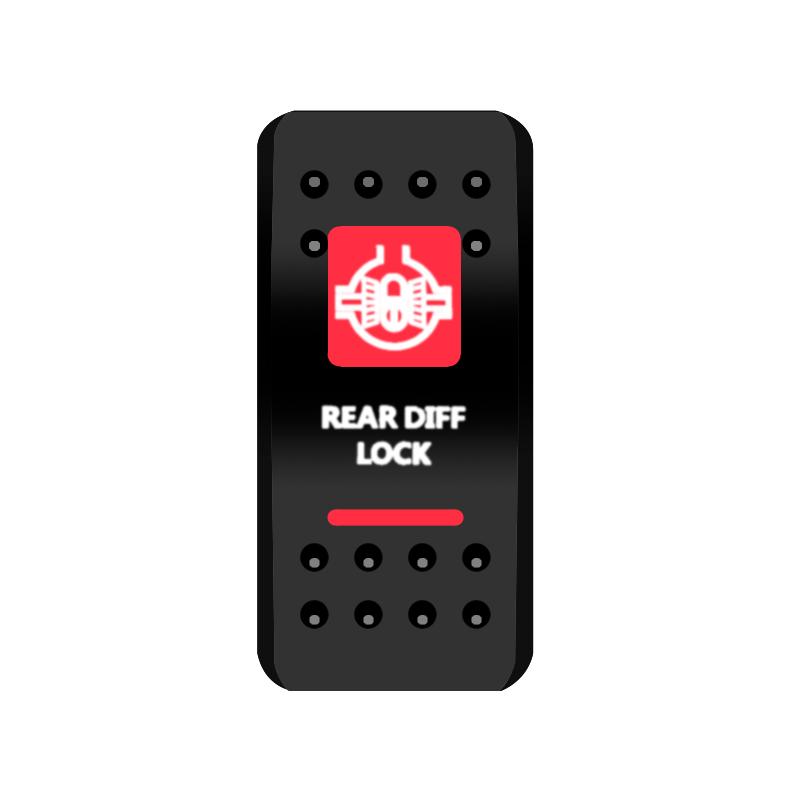 BANDC Boat Rocker Switch Cover (No Switch) Red Marine Dash Cap Labels for RV Heater Carling Switch Car Jeep Wrangler Accessories
