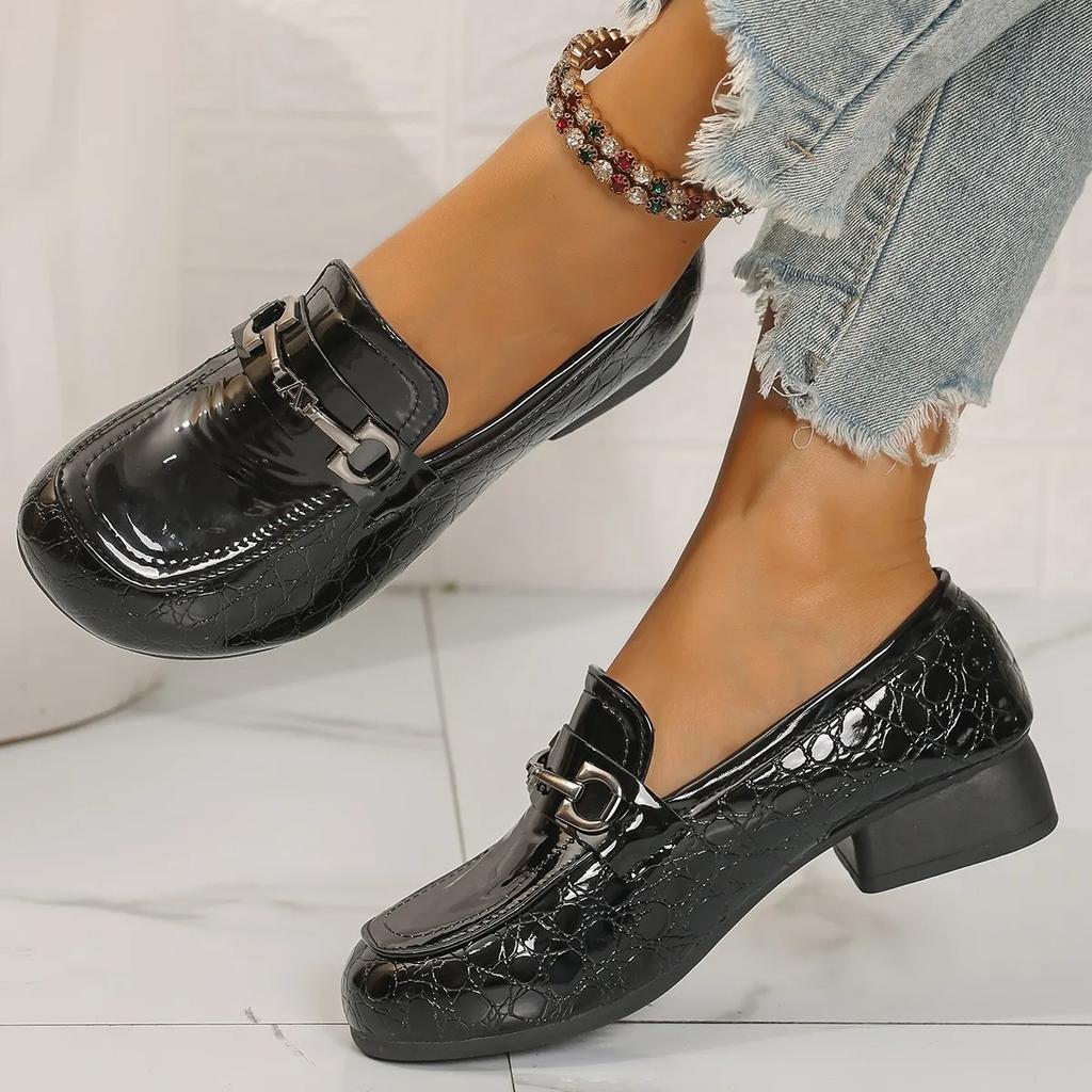 Spring And Autumn Elegant Solid Color Round Head Shallow Mouth Sexy Casual Shoes Fashion New Comfortable Women'S Shoes