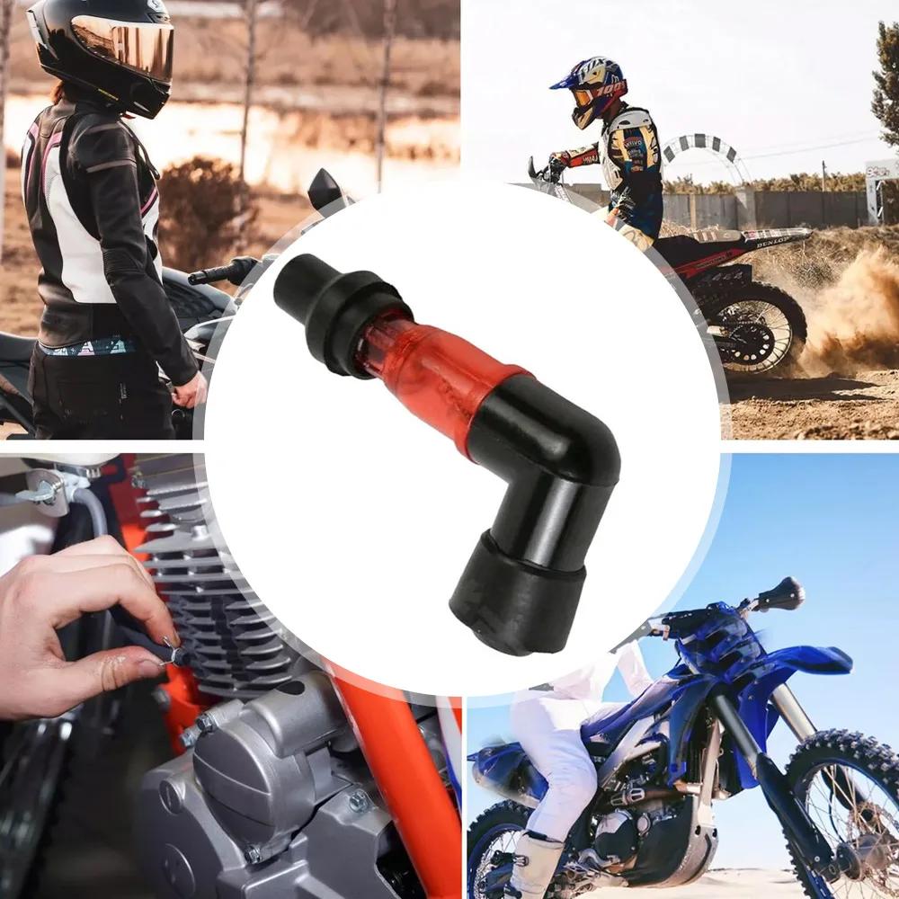 1Pc Universal Motorcycle Accessories Flash Spark Plug Cap Motorcycle Ignition Spark Plug Cap 90Degree Flashing Spark Plug Cap