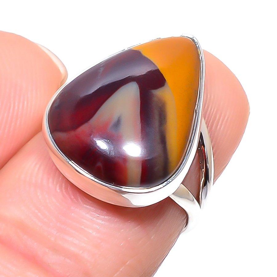 

Подарочное кольцо из чистого серебра 925 пробы с натуральным камнем мукаит S.6 C5Y36