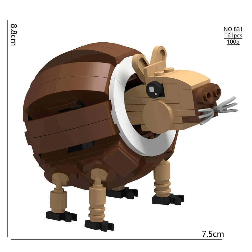 Italian Brainrot Animal MOC Building Block Tung Tung Tung Sahur Wheel Frog Elephant Tree Monster Monkey Toy Desk Decoration Q064