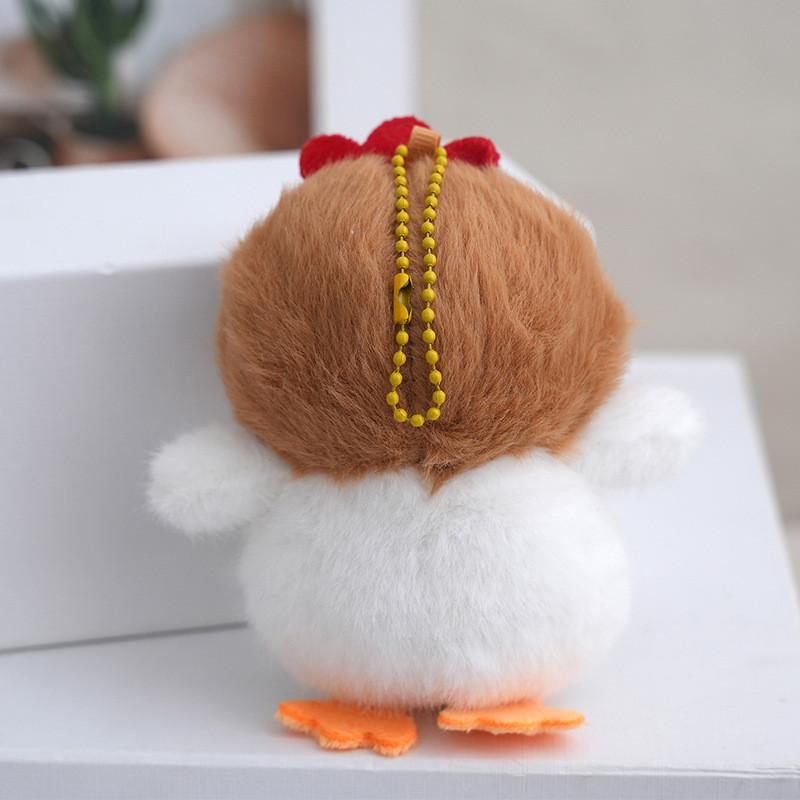 Adorable Mignon Poussin en Peluche Porte-clés Charme de Sac Jouet Doux Poupée Avec Remplissage en Coton PP