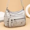 Leather Bag for Women Large Capacity Trendy Shoulder Bag Solid Color Bag