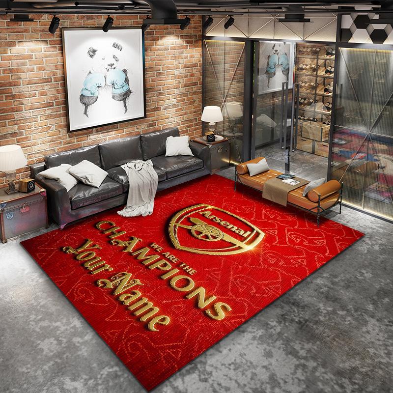 Arsenal F Custom Name Carpet Rug For Living Room Bedroom Home Sofa Decoration Kids Play Nonslip Floor Mat