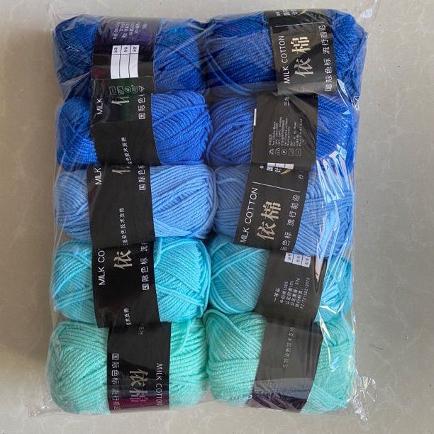 500g/Lot 10 Balls Milk Cotton Yarn Set Handmade DIY Crafts Sweater Scarf Crochet Knitting Yarn Combination K… More