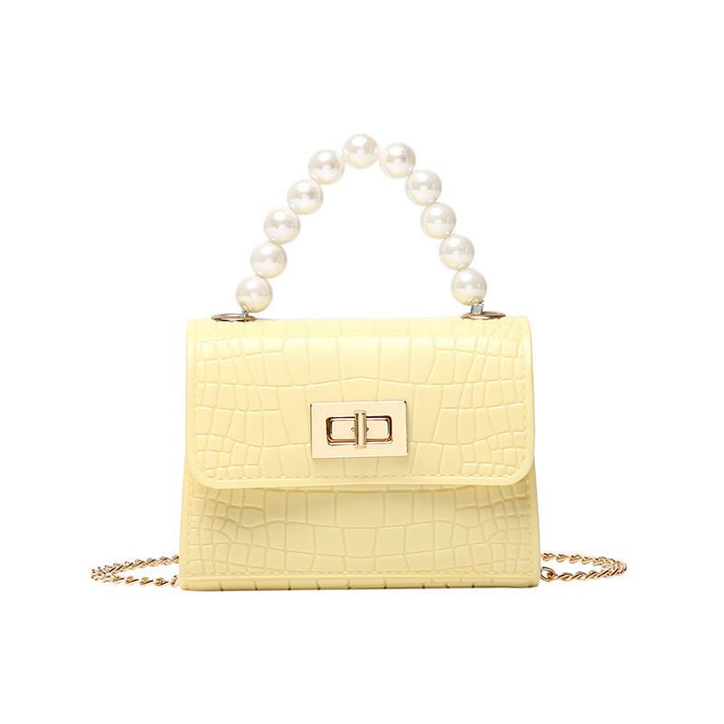 2021 Ladies Crocodile Pattern Pearl Jelly Handbag Women's Wholesale Handbag Fresh Sweet Style
