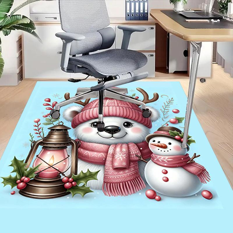 1PC polar bear snowman Extra Large Non Slip Floor carpet, Office, family, Studio   Large Area Rug Indoor Rugs, Bold Statement Piece