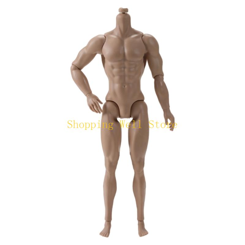 KX4B 12.20Inch Male Anatomical Model 13 Movable Joints PVC Miniature Figure Strong Doll Poseable Flexibile Male Figure Body