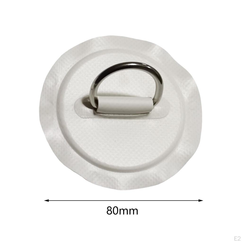 2x D Ring Pad Patches Lightweight PVC Patch Fixed Buckle for Inflatable Boat, Raft, Canoe,