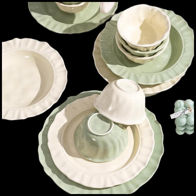 Panlu 26-Piece Floral Ceramic Dinnerware Set for 6