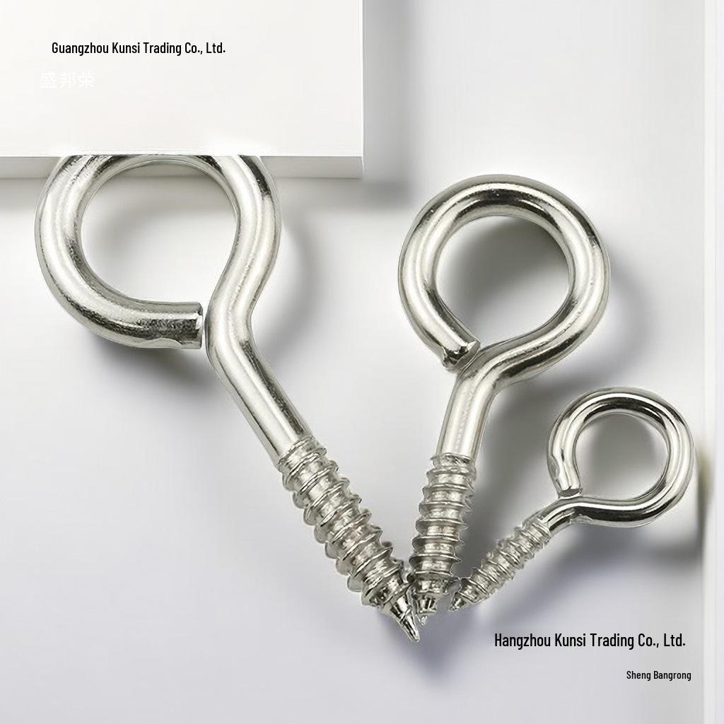 Eye Bolt & Assorted Hooks with Self-Tapping Screws