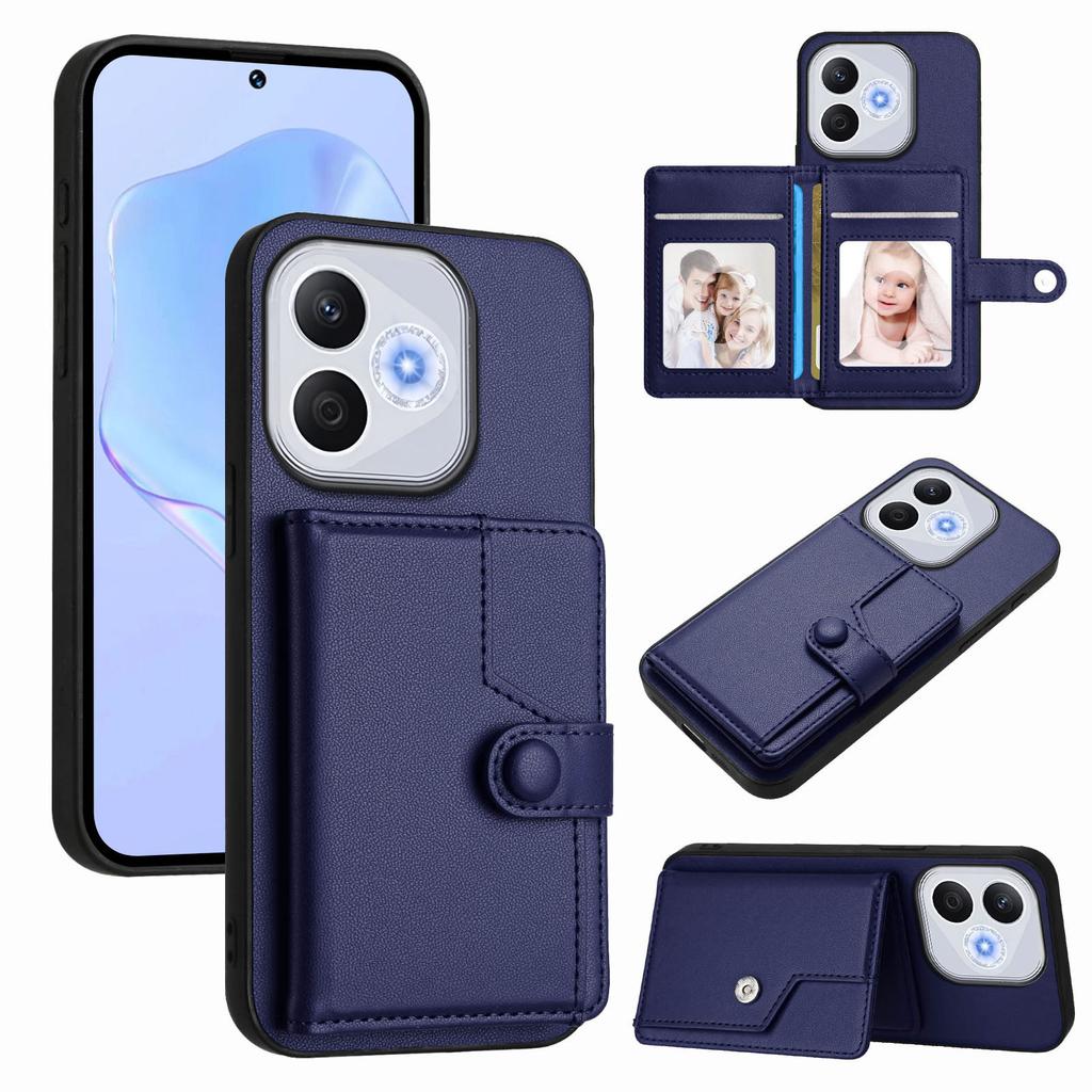 For Honor X70i/Honor 400 Lite 5G Case RFID Blocking Card Holder Kickstand TPU + PU Leather Phone Back Cover