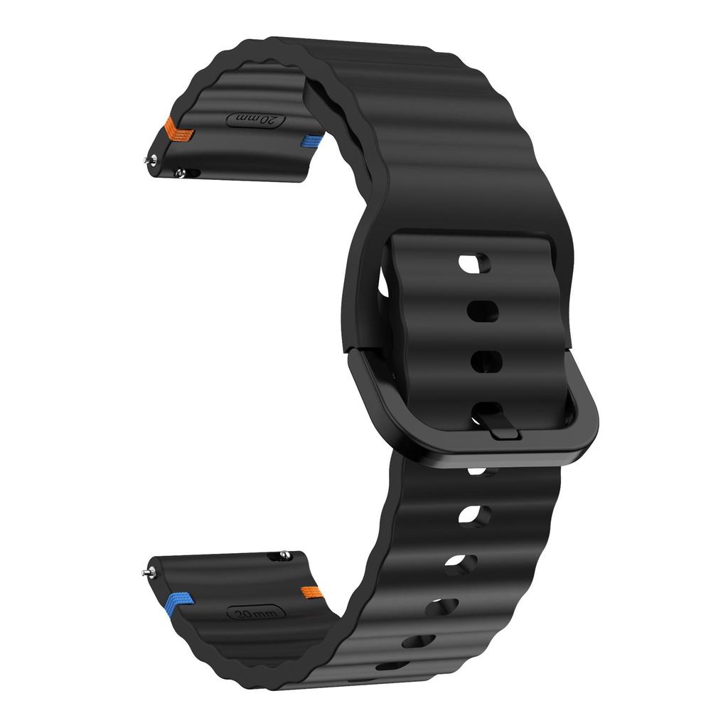 Silicone Strap with Wave Stitching for Samsung Galaxy Watch 7/FE/6/5/4, Quick Release