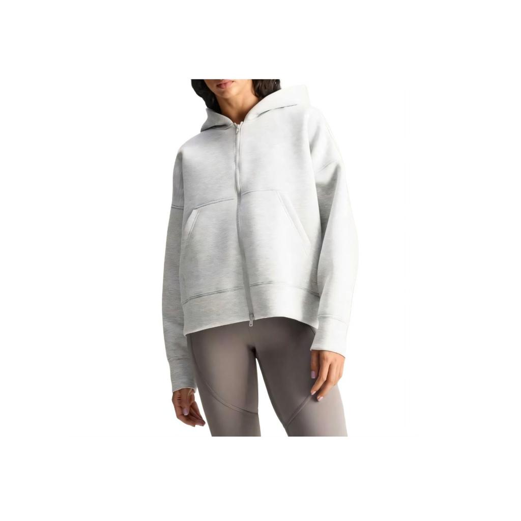 adidas Women's Full-Zip Hooded Jacket Grey JM5792
