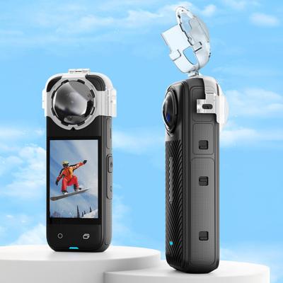 Objektivschutzhülle für Action-Kameras Insta360 X4, leicht, mit Schnellverschluss, beschlagfrei, aus Polycarbonat.