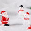 1Pc Christmas Santa Snowman Train Mini Figurine DIY Fairy Landscape Decoration